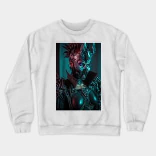 Post Apocalyptical Female in Armor Crewneck Sweatshirt